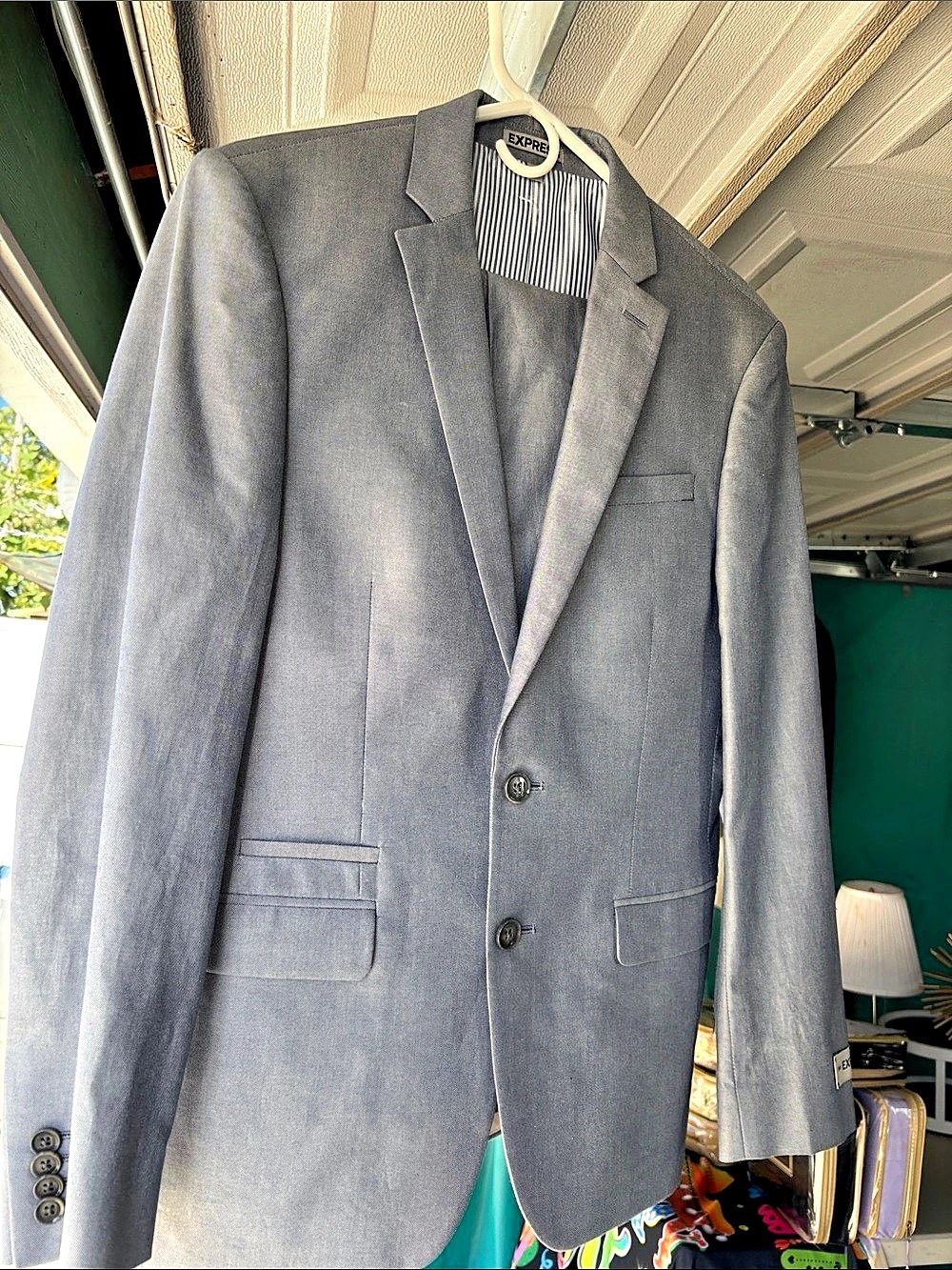 Express Men's Gray Suit Size 36S